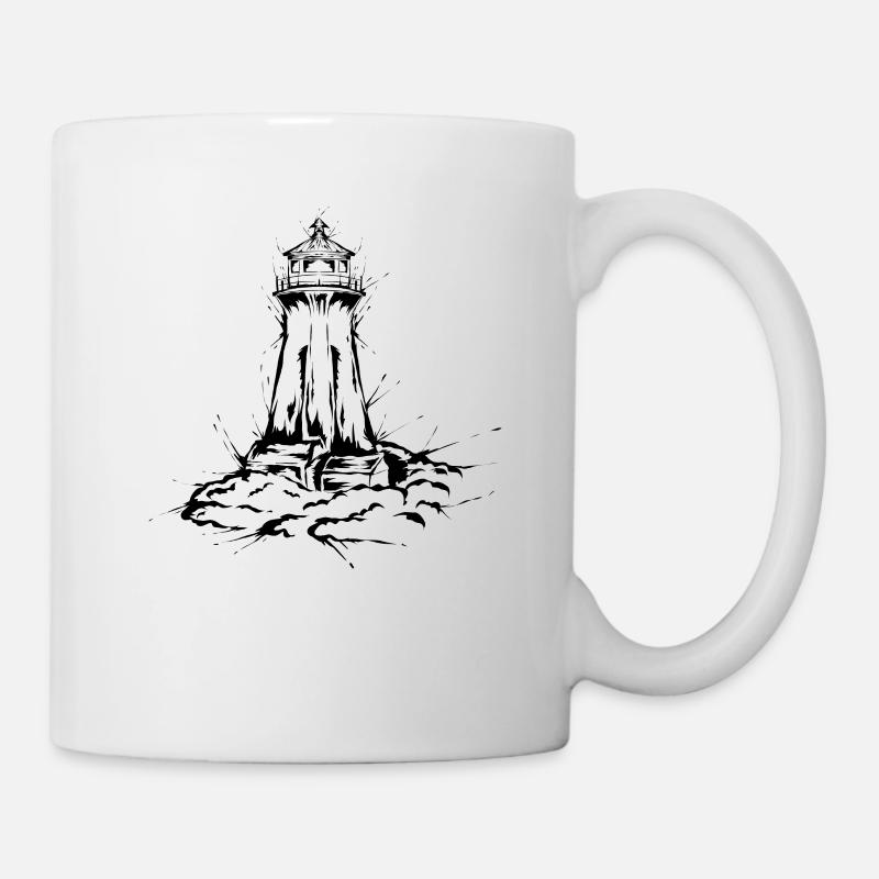 Leuchtturm - Tasse - Weiß