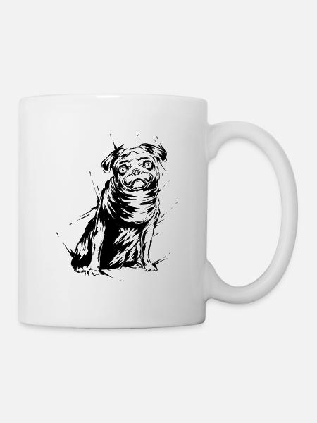 Mops - Tasse - Weiß