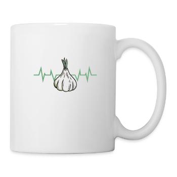 Knoblauch Pflanze - Tasse - Weiß - Rechts