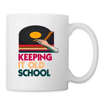 L’amateur de vinyle de la vieille école old school - Mug blanc - blanc - Droite