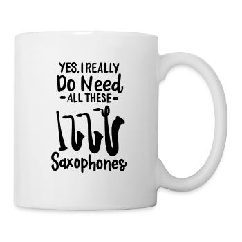 Saxophone Types - Mug - white - Right