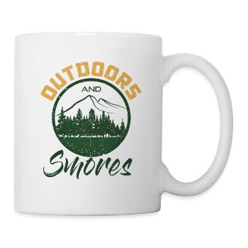 Camping Outdoors and Smores - Tasse - Weiß - Rechts