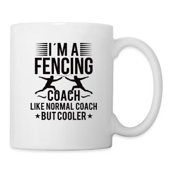 Fechten Trainer Fechter Zaun Sohn Tochter - Tasse - Weiß - Rechts