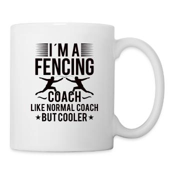 Fechten Trainer Fechter Zaun Sohn Tochter - Tasse - Weiß - Rechts