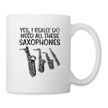 Saxophone Types - Mug - white - Right