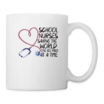 School Nurse Nursing Clinic Medical Stuff - Tasse - Weiß - Rechts