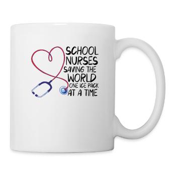 School Nurse Nursing Clinic Medical Stuff - Tasse - Weiß - Rechts