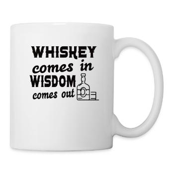 Whiskey goes in Wisdom goes out for Whiskey Fans - Mug - white - Right