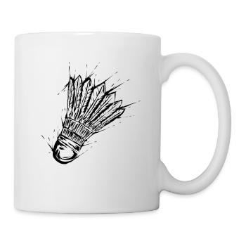 Badminton Federball - Tasse - Weiß - Rechts
