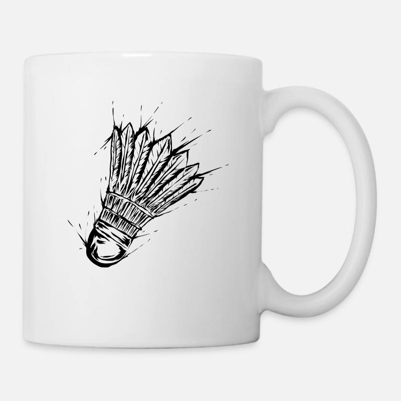 Badminton Federball - Tasse - Weiß