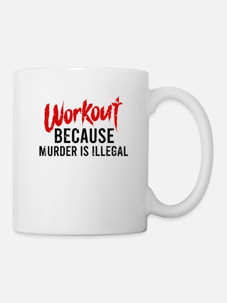 Bodybuilding Powerlifting Weightlifting Fitness - Tasse - Weiß