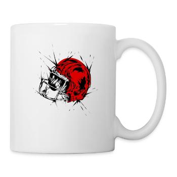 American Football Helm Rugby - Tasse - Weiß - Rechts