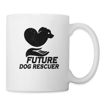 SAUVETAGE DE CHIEN DROITS DES ANIMAUX SAUVETAGE ADOPTION DE CHIENS DE SAUVETAGE - Mug blanc - blanc - Droite