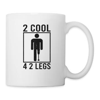 Handicapped Wheelchair Cyborg Leg Arm Amputee - Tasse - Weiß - Rechts
