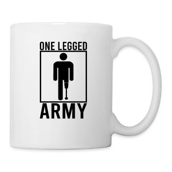 Handicapped Wheelchair Cyborg Leg Arm Amputee - Tasse - Weiß - Rechts