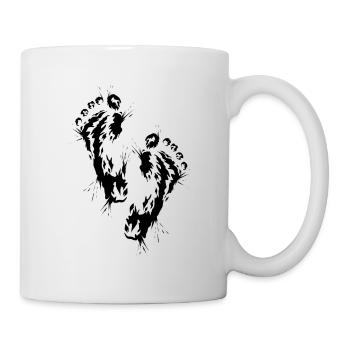 Fußabdruck Barfuß - Tasse - Weiß - Rechts