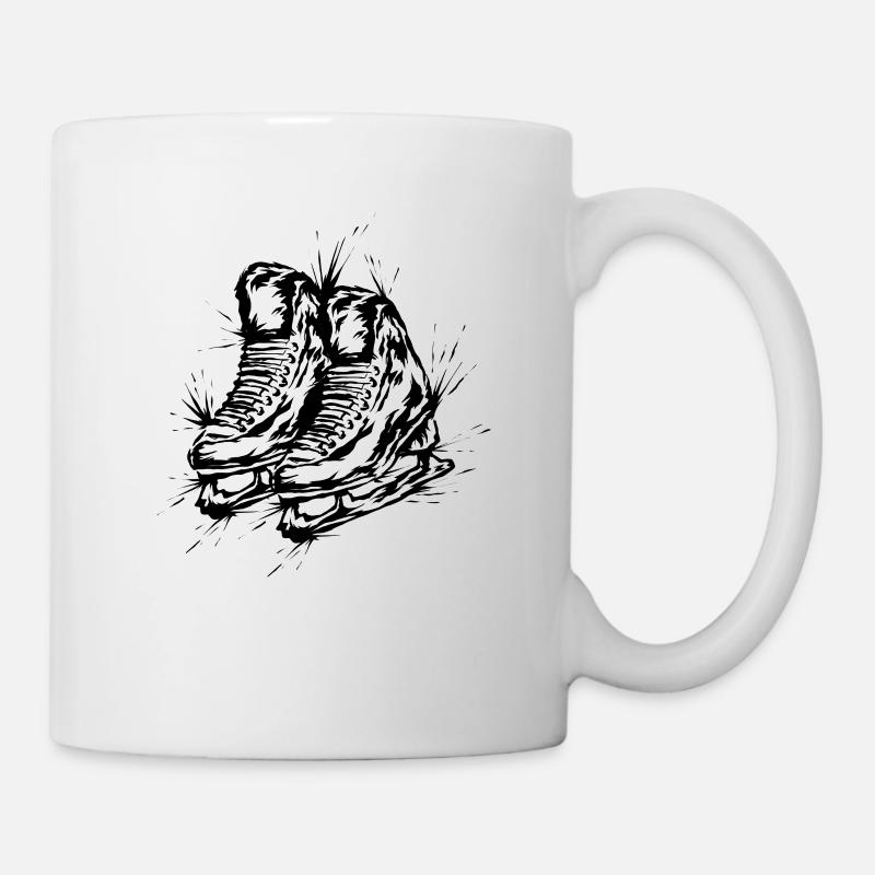 Patins de hockey sur glace - Mug blanc - blanc