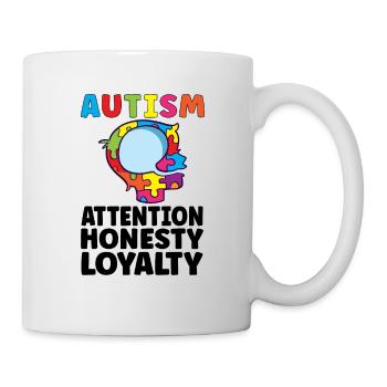 Sensibilisation à l’autisme Maladie autistique Poison autistique - Mug blanc - blanc - Droite