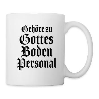 Pfarrer Priester Diakon Gottes Bodenpersonal - Tasse - Weiß - Rechts