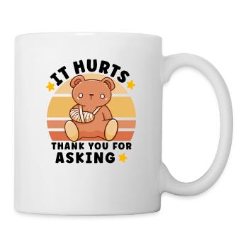 Broken Hand Broken Arm Broken Bones Funny Broken - Tasse - Weiß - Rechts