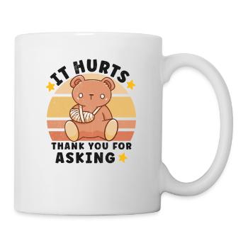 Broken Hand Broken Arm Broken Bones Funny Broken - Tasse - Weiß - Rechts