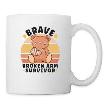 Broken Hand Broken Arm Broken Bones Funny Broken - Tasse - Weiß - Rechts