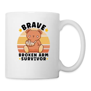 Broken Hand Broken Arm Broken Bones Funny Broken - Tasse - Weiß - Rechts