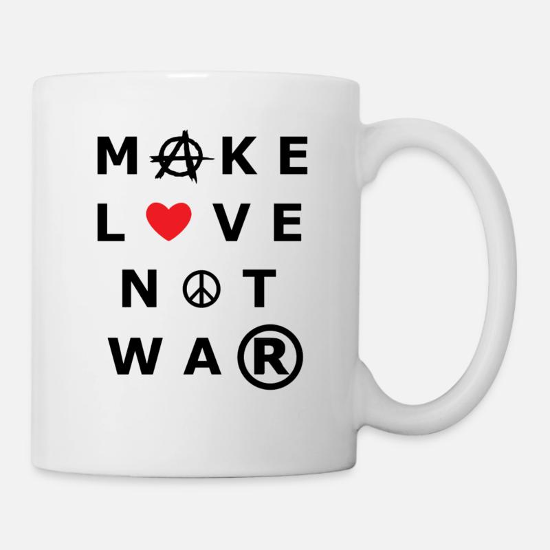 make love not war - Tasse - Weiß