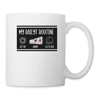 Un fan d’anime présente un cosplay de dessin animé japonais - Mug blanc - blanc - Droite