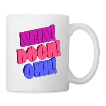 Nein! Doch! Ohh! - Lustiger Comedy Spruch - Tasse - Weiß - Rechts