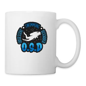 Schwimmer Präsent Wassersport Schwimmen Tauchen - Tasse - Weiß - Rechts