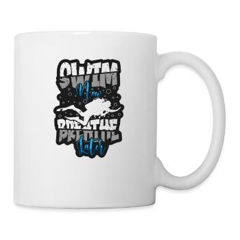 Schwimmer Präsent Wassersport Schwimmen Tauchen - Tasse - Weiß - Rechts
