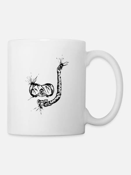 Plongée en apnée - Mug blanc - blanc