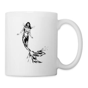 Meerjungfrau - Tasse - Weiß - Rechts