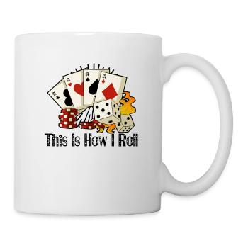 Poker Casino Poker Player Gambling Roulette Gift - Tasse - Weiß - Rechts