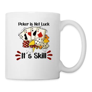 Poker Casino Poker Player Gambling Roulette Gift - Tasse - Weiß - Rechts