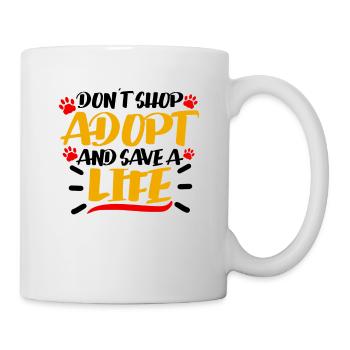 SAUVETAGE DE CHIEN DROITS DES ANIMAUX SAUVETAGE ADOPTION DE CHIENS DE SAUVETAGE - Mug blanc - blanc - Droite