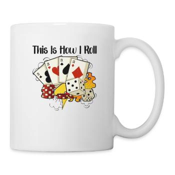 Poker Casino Poker Player Gambling Roulette Gift - Tasse - Weiß - Rechts