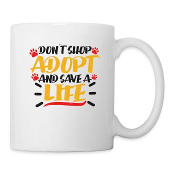 SAUVETAGE DE CHIEN DROITS DES ANIMAUX SAUVETAGE ADOPTION DE CHIENS DE SAUVETAGE - Mug blanc - blanc - Droite