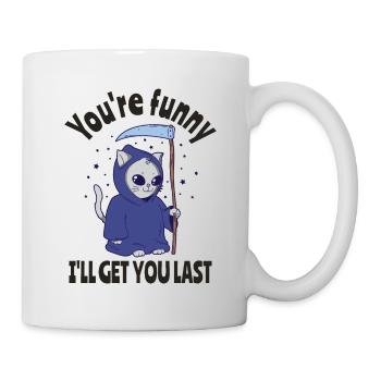 Drôle Grim Reaper Cat Costume d’Halloween - Mug blanc - blanc - Droite