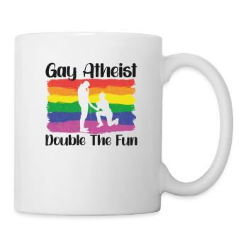 Gay LGBTQ Atheist Atheism Anti Religion Securalism - Tasse - Weiß - Rechts