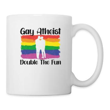 Gay LGBTQ Atheist Atheism Anti Religion Securalism - Tasse - Weiß - Rechts