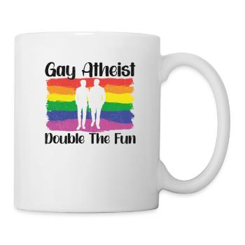 Gay LGBTQ Atheist Atheism Anti Religion Securalism - Tasse - Weiß - Rechts