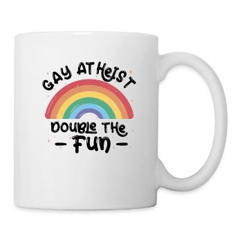 Gay LGBTQ Atheist Atheism Anti Religion Securalism - Tasse - Weiß - Rechts