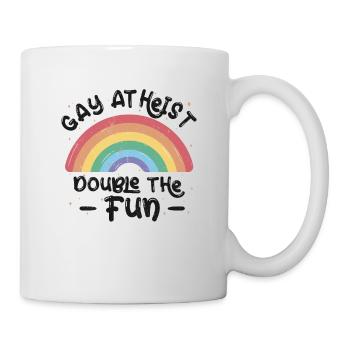 Gay LGBTQ Atheist Atheism Anti Religion Securalism - Tasse - Weiß - Rechts