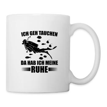 Taucher Geschenk Tauchsport Tauchen Zubehör - Tasse - Weiß - Rechts