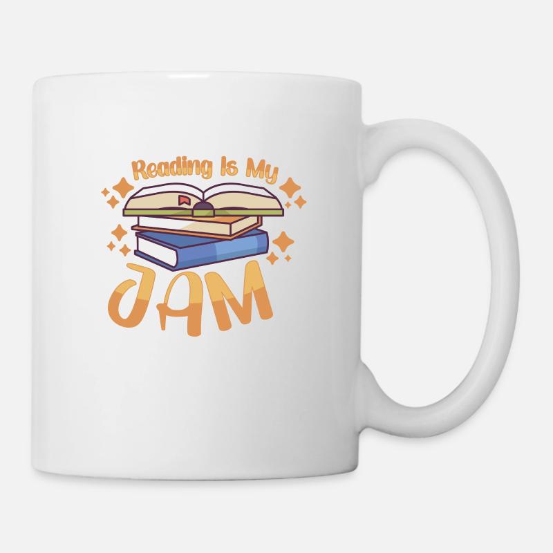 Lecteur de livre Lecture Littérature Rat de bibliothèque Idée cadeau - Mug blanc - blanc