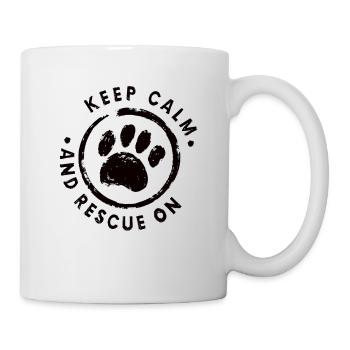 DOG RESCUE ANIMAL RIGHTS RESCUE DOG ADOPTION - Mug - white - Right