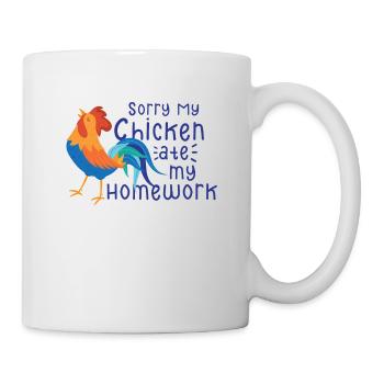 Poulet Fermier Cadeau Drôle Poulets Ferme de Campagne - Mug blanc - blanc - Droite