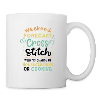 Cross Stich Handarbeiten - Tasse - Weiß - Rechts
